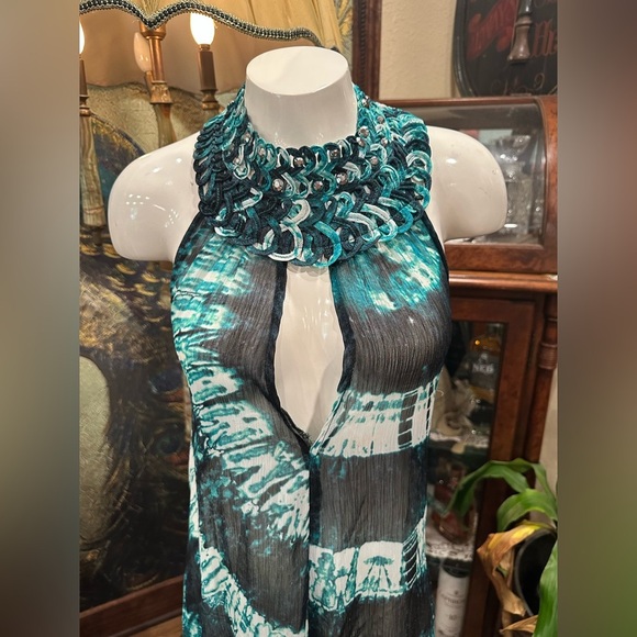 H&M Teal and Black Maxi Dress - Picture 3 of 7